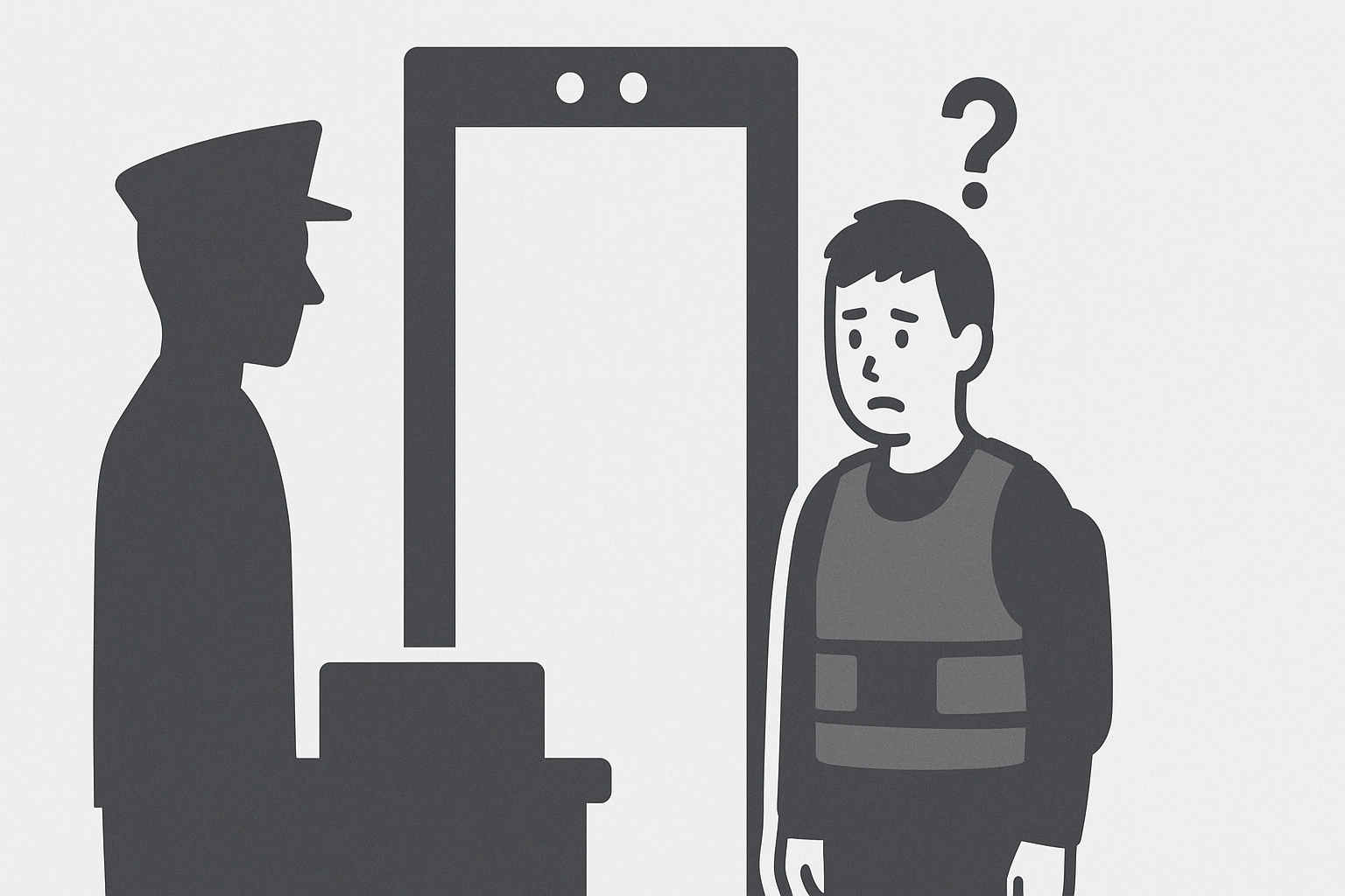 防刃ベストを来たまま飛行機に乗れる？